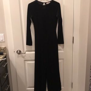 Monteau Los Angeles Black Velvet Jumpsuit